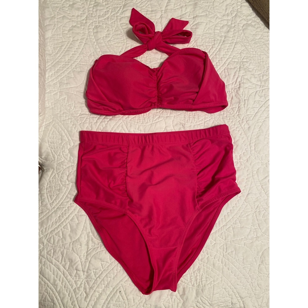 Pink Forever 21 high waisted 2-piece!